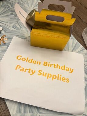 Golden Birthday Party Supplies